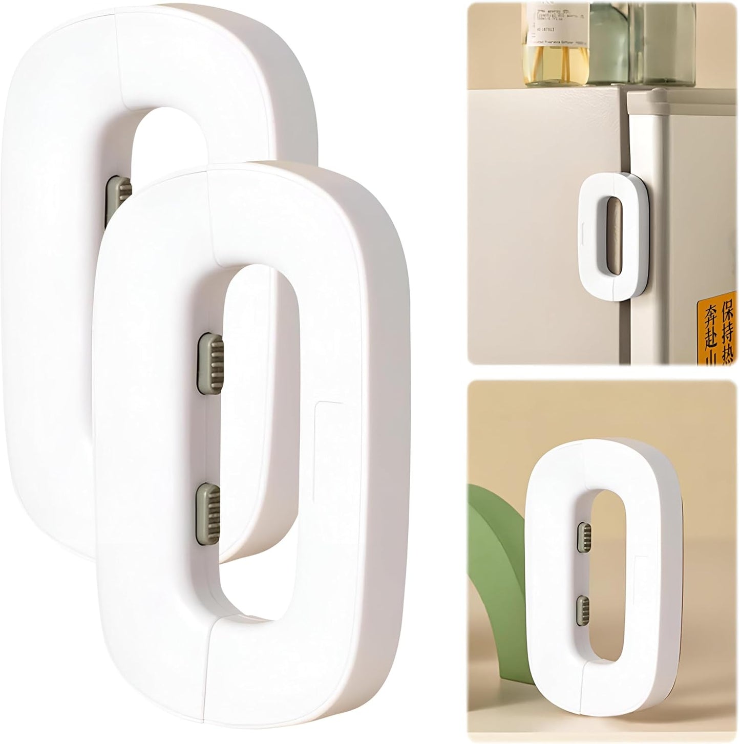Child Safety Refrigerator Lock,Double Safety Button